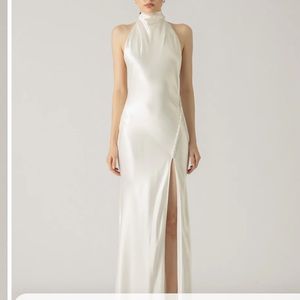Sau Lee Penelope Backless Satin Gown Size 2